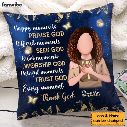 Personalized Christian Gift For Daughter Thank God Pillow