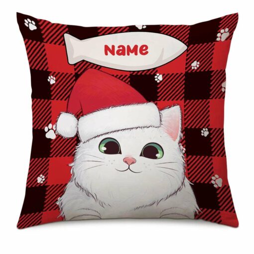 Personalized Christmas Cat Pillow