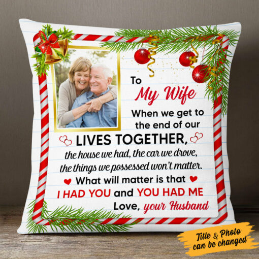 Personalized Christmas Couple Pillow