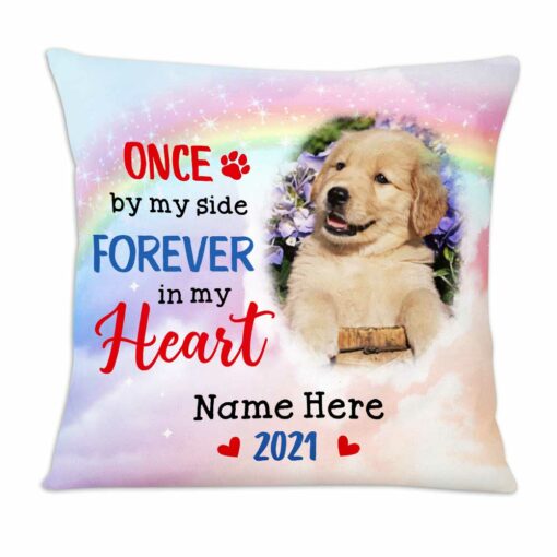 Personalized Christmas Dog Memo Photo Pillow