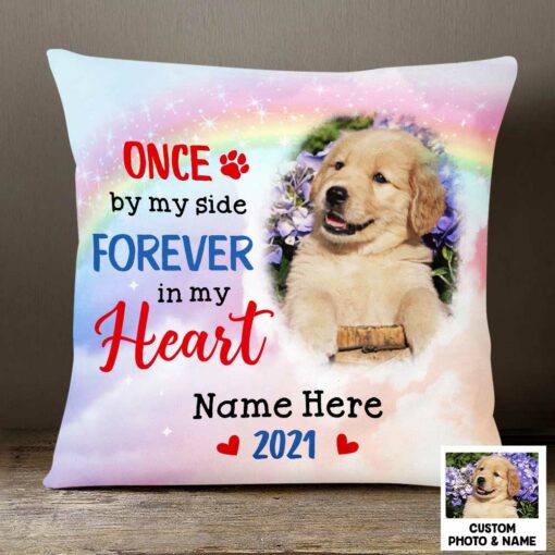 Personalized Christmas Dog Memo Photo Pillow