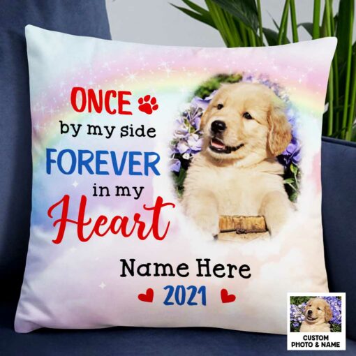 Personalized Christmas Dog Memo Photo Pillow