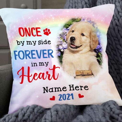 Personalized Christmas Dog Memo Photo Pillow