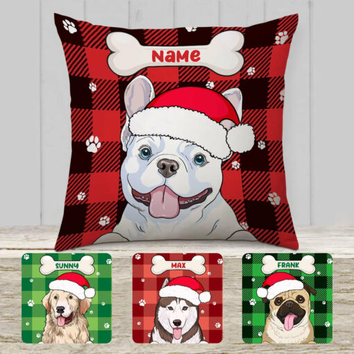 Personalized Christmas Dog Pillow