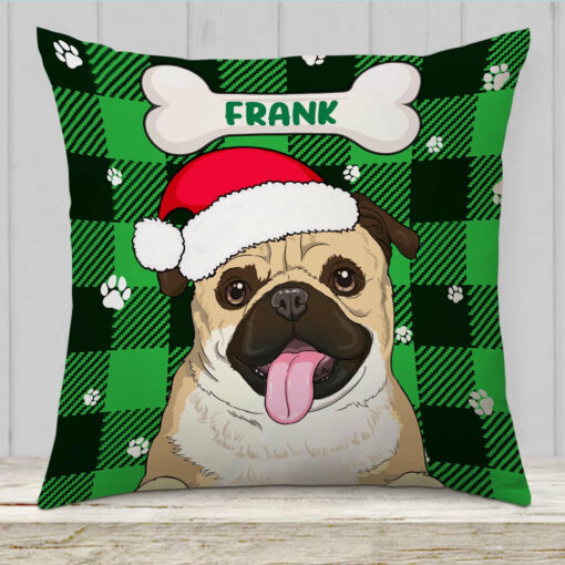 Personalized Christmas Dog Pillow