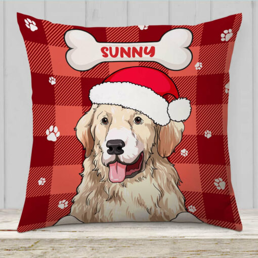 Personalized Christmas Dog Pillow