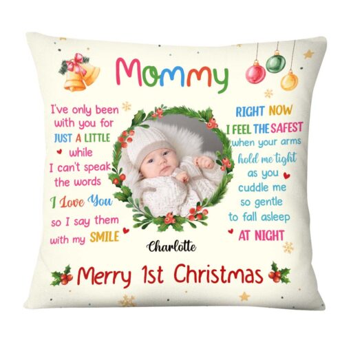 Personalized Christmas Gift Customizable Baby’s Photo Pillow