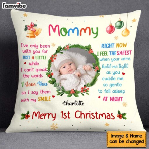 Personalized Christmas Gift Customizable Baby’s Photo Pillow