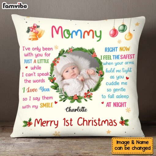 Personalized Christmas Gift Customizable Baby’s Photo Pillow