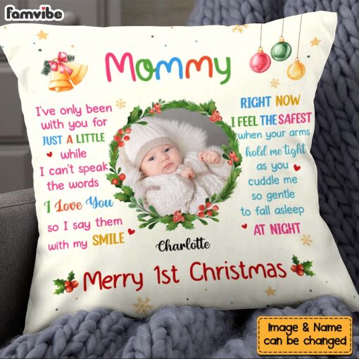 Personalized Christmas Gift Customizable Baby’s Photo Pillow