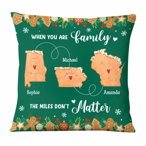 Personalized Christmas Gift For Family Long Distance Cookies Pillow