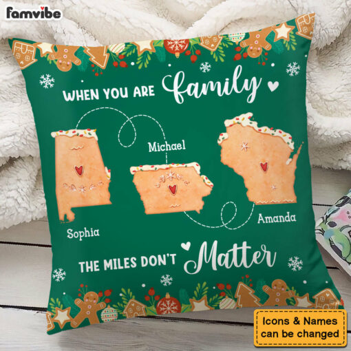 Personalized Christmas Gift For Family Long Distance Cookies Pillow