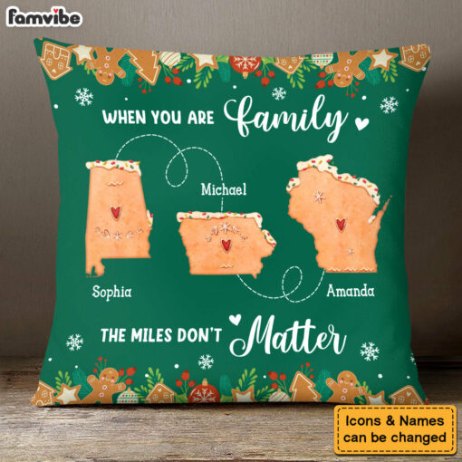 Personalized Christmas Gift For Family Long Distance Cookies Pillow