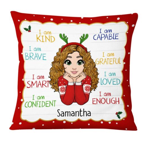 Personalized Christmas Gift For Granddaughter I Am Kind Pillow