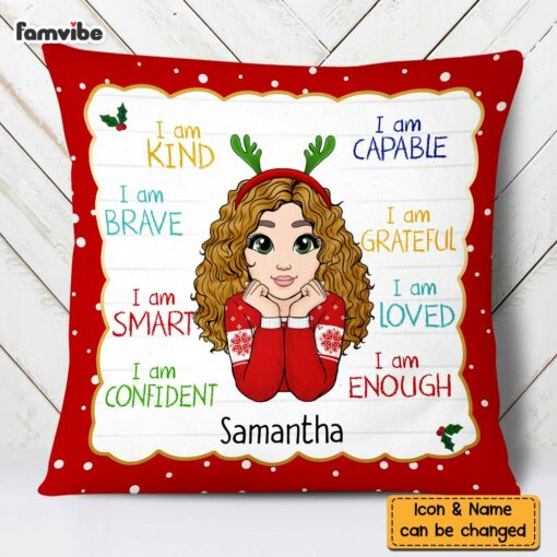 Personalized Christmas Gift For Granddaughter I Am Kind Pillow