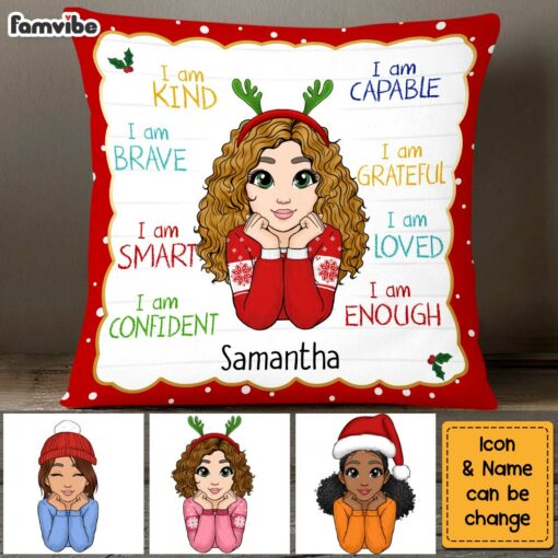 Personalized Christmas Gift For Granddaughter I Am Kind Pillow