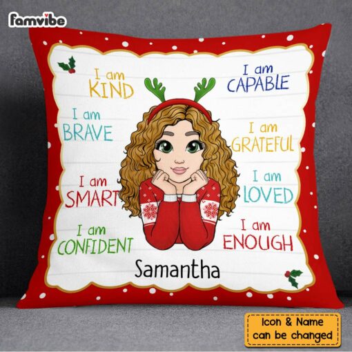 Personalized Christmas Gift For Granddaughter I Am Kind Pillow