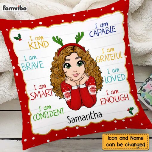 Personalized Christmas Gift For Granddaughter I Am Kind Pillow