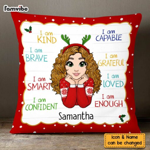 Personalized Christmas Gift For Granddaughter I Am Kind Pillow