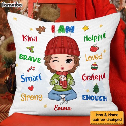 Personalized Christmas Gift For Granddaughter Pillow