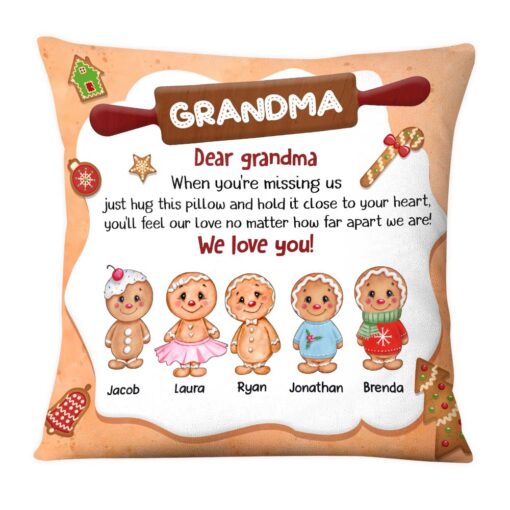 Personalized Christmas Gift For Grandma Cookie Pillow