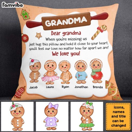 Personalized Christmas Gift For Grandma Cookie Pillow