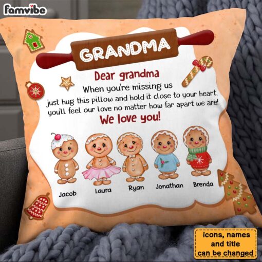 Personalized Christmas Gift For Grandma Cookie Pillow