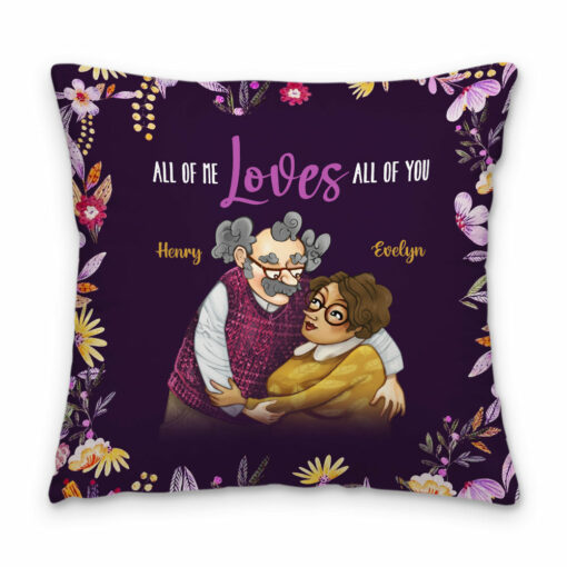 Personalized Couple All Of Me Loves All Of You Pillow