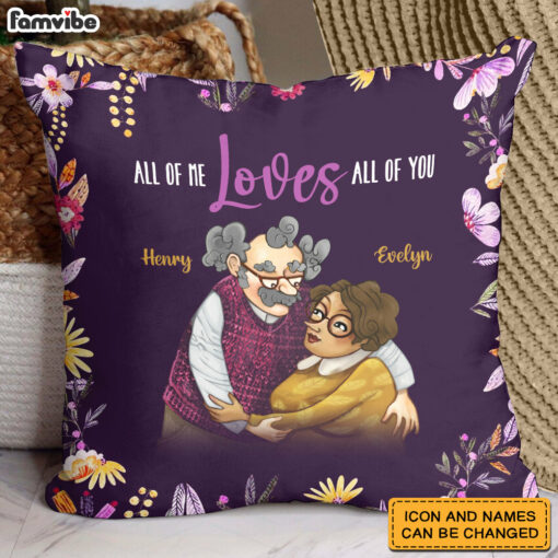 Personalized Couple All Of Me Loves All Of You Pillow