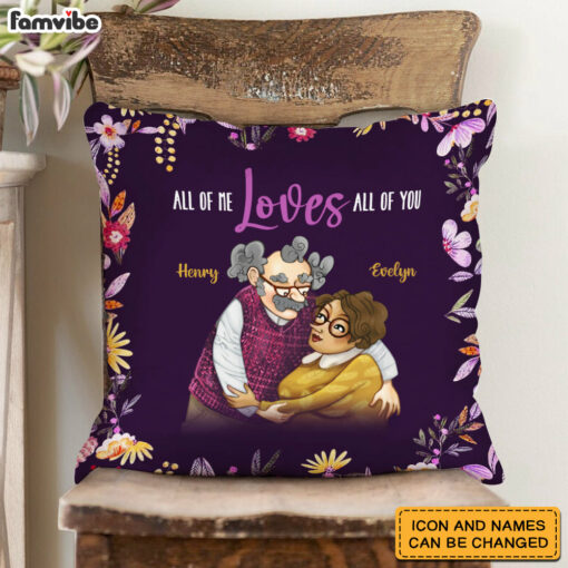 Personalized Couple All Of Me Loves All Of You Pillow