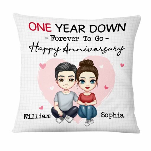 Personalized Couple Anniversary Pillow