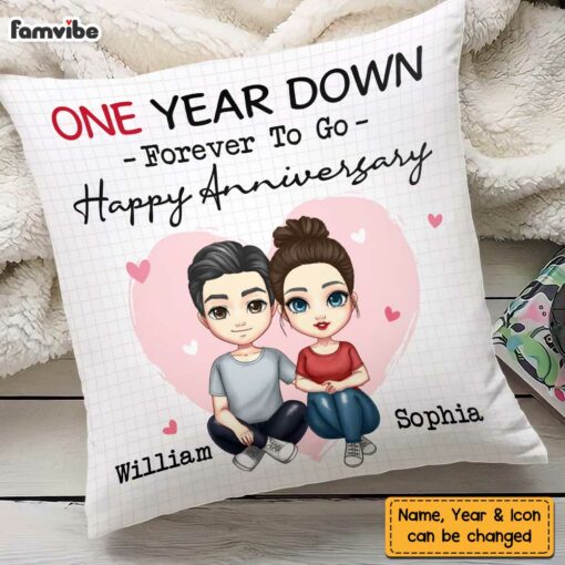 Personalized Couple Anniversary Pillow