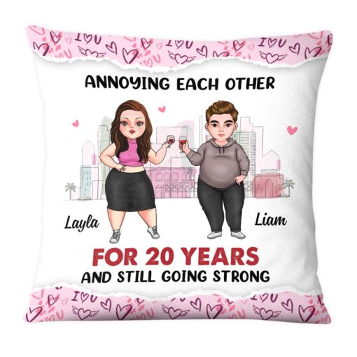 Personalized Couple Annoying Each Other Pillow