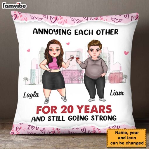 Personalized Couple Annoying Each Other Pillow