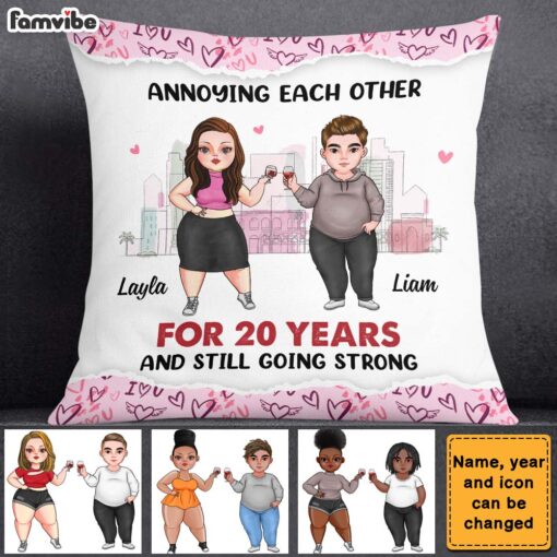 Personalized Couple Annoying Each Other Pillow