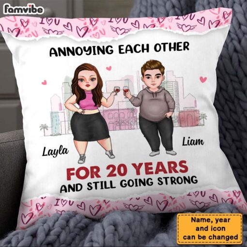 Personalized Couple Annoying Each Other Pillow