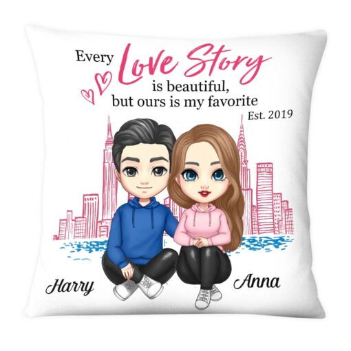 Personalized Couple Beautiful Love Story Pillow