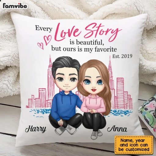 Personalized Couple Beautiful Love Story Pillow