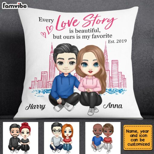 Personalized Couple Beautiful Love Story Pillow