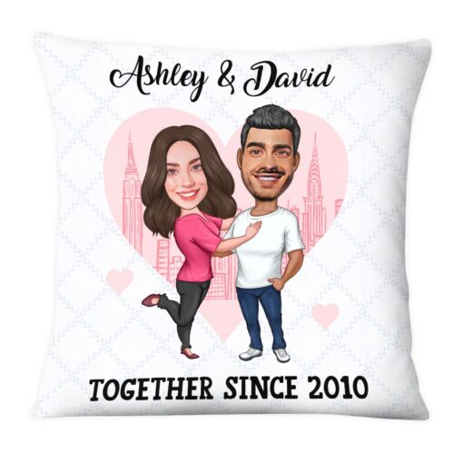 Personalized Couple Caricature Pillow