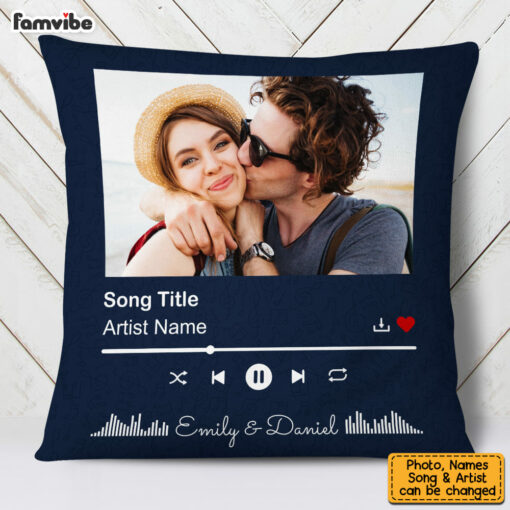 Personalized Couple Custom Music Song Pillow