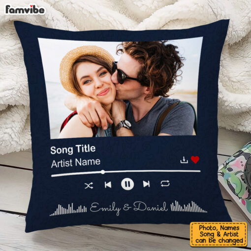 Personalized Couple Custom Music Song Pillow