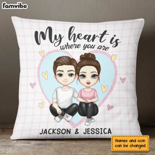 Personalized Couple Cute Pillow