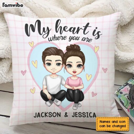 Personalized Couple Cute Pillow