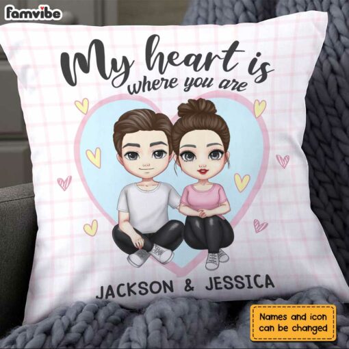 Personalized Couple Cute Pillow