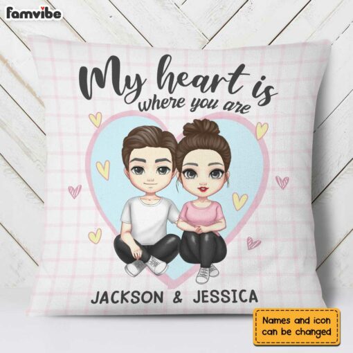 Personalized Couple Cute Pillow