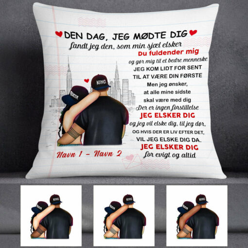 Personalized Couple Danish Par Pillow