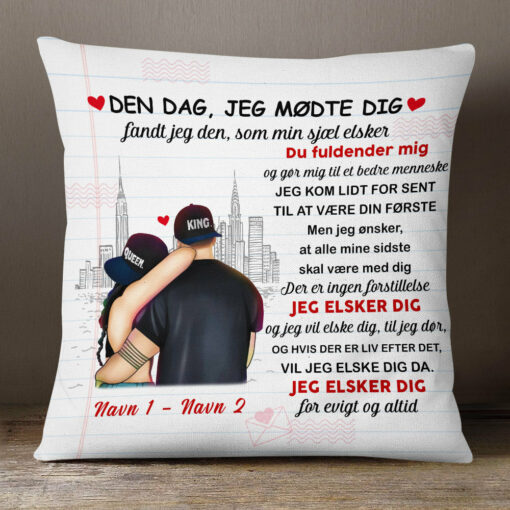 Personalized Couple Danish Par Pillow