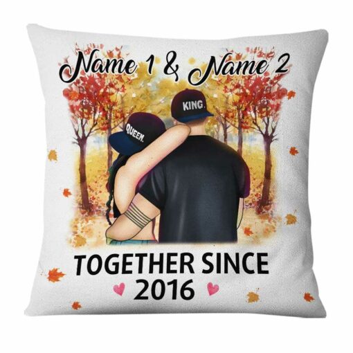 Personalized Couple Fall Together Since Pillow