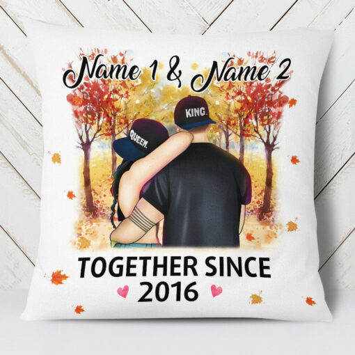 Personalized Couple Fall Together Since Pillow